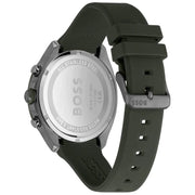  Shop Authentic Hugo Boss Velocity Chronograph Green Dial Green Rubber Strap Watch For Men - 1514060 - Luxxuri