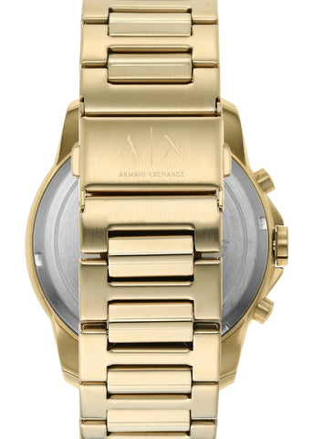  Shop Authentic Armani Exchange Banks Chronograph Black Dial Gold Steel Strap Watch For Men - AX1721 - Luxxuri