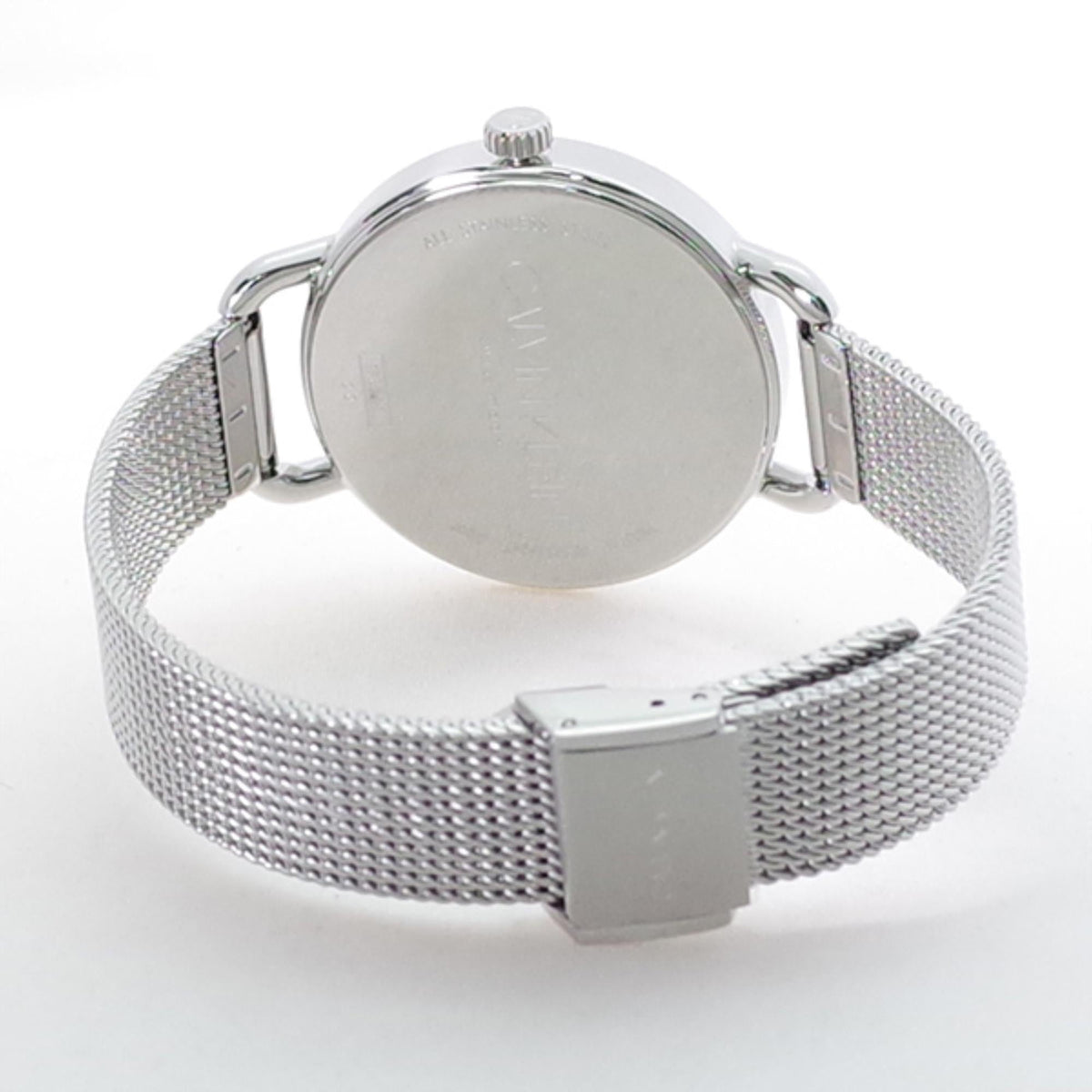  Shop Authentic Calvin Klein Even White Dial Silver Mesh Bracelet Watch for Women - K7B23126 - Luxxuri