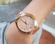  Shop Authentic Michael Kors Runway Rose Gold Dial Rose Gold Steel Strap Watch for Women - MK3336 - Luxxuri
