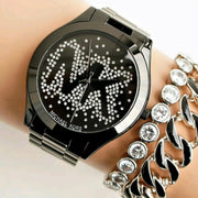  Shop Authentic Michael Kors Slim Runway Black Dial Black Steel Strap Watch for Women - MK3589 - Luxxuri