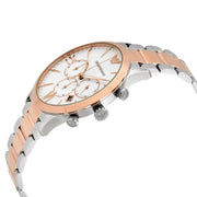  Shop Authentic Emporio Armani Giovanni Chronograph Quartz White Dial Two Tone Steel Strap Watch For Men - AR11209 - Luxxuri