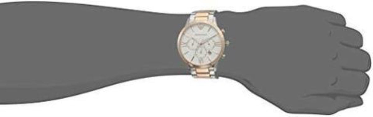  Shop Authentic Emporio Armani Giovanni Chronograph Quartz White Dial Two Tone Steel Strap Watch For Men - AR11209 - Luxxuri