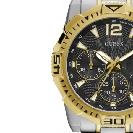  Shop Authentic Guess Commander Chronograph Black Dial Two Tone Steel Strap Watch for Men - GW0056G4 - Luxxuri