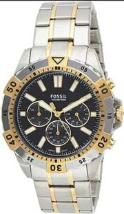  Shop Authentic Fossil Garrett Analog Black Dial Two Tone Steel Strap Watch for Men - FS5771 - Luxxuri