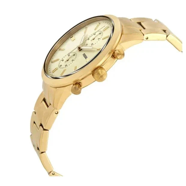  Shop Authentic Fossil Townsman Chronograph White Dial Gold Steel Strap Watch for Men - FS5348 - Luxxuri