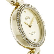 Coach Park Diamonds Gold Dial Gold Steel Strap Watch for Women - 14503171