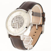  Shop Authentic Fossil Neutra Automatic Skeleton White Dial Brown Leather Strap Watch for Men - ME3184 - Luxxuri
