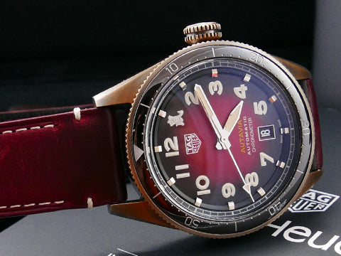  Shop Authentic Tag Heuer Autavia Maroon Dial Watch for Men - WBE5193.FC8300 - Luxxuri