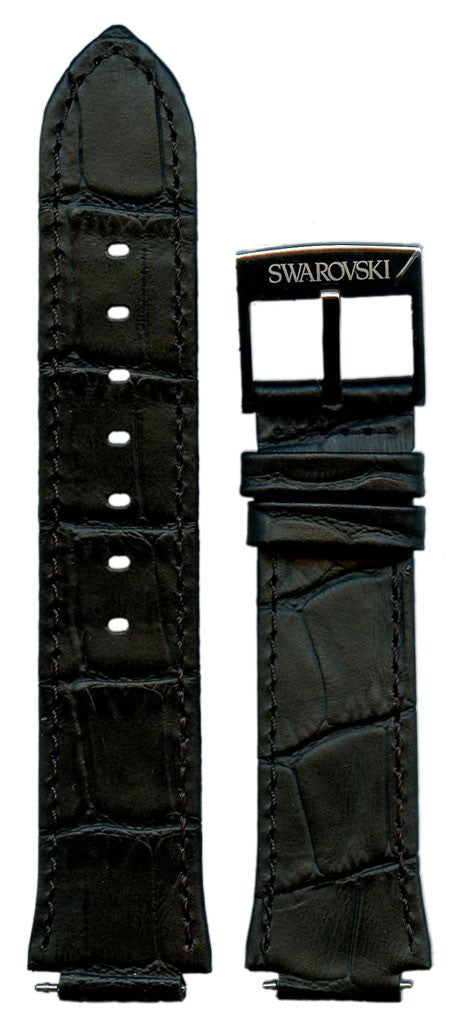  Shop Authentic Swarovski Citra Sphere Chronograph Black Dial Black Leather Strap Watch for Women - 5027131 - Luxxuri