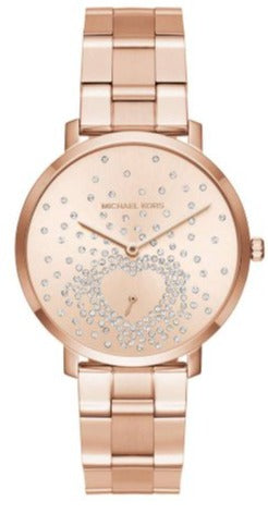  Shop Authentic Michael Kors Jaryn Rose Gold Dial Rose Gold Steel Strap Watch for Women - MK3621 - Luxxuri