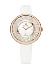  Shop Authentic Swarovski Crystalline Pure White Dial White Leather Strap Watch for Women - 5376083 - Luxxuri