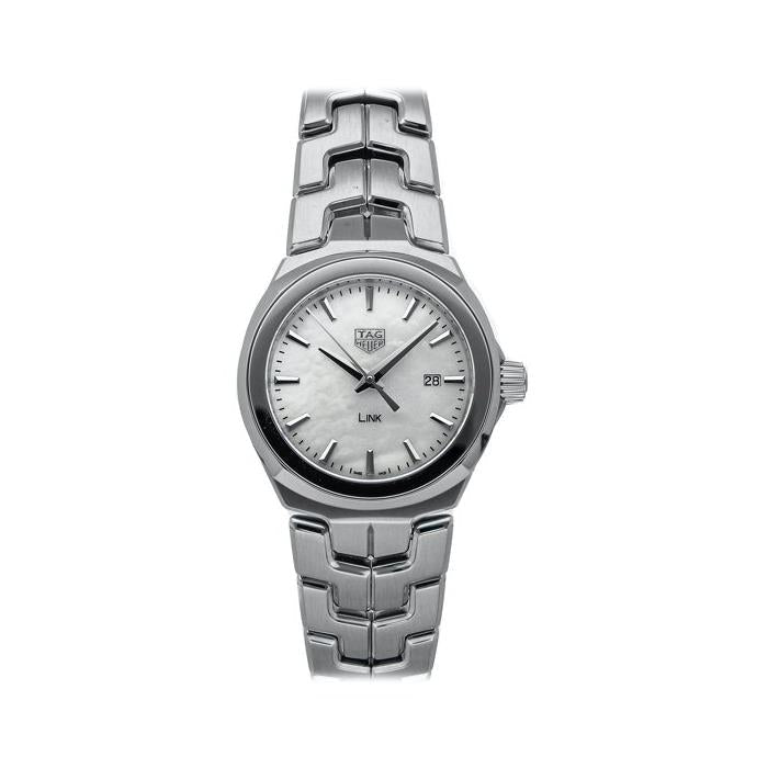  Shop Authentic Tag Heuer Link Quartz Mother of Pearl Dial Silver Steel Strap Watch for Women - WBC1310.BA0600 - Luxxuri