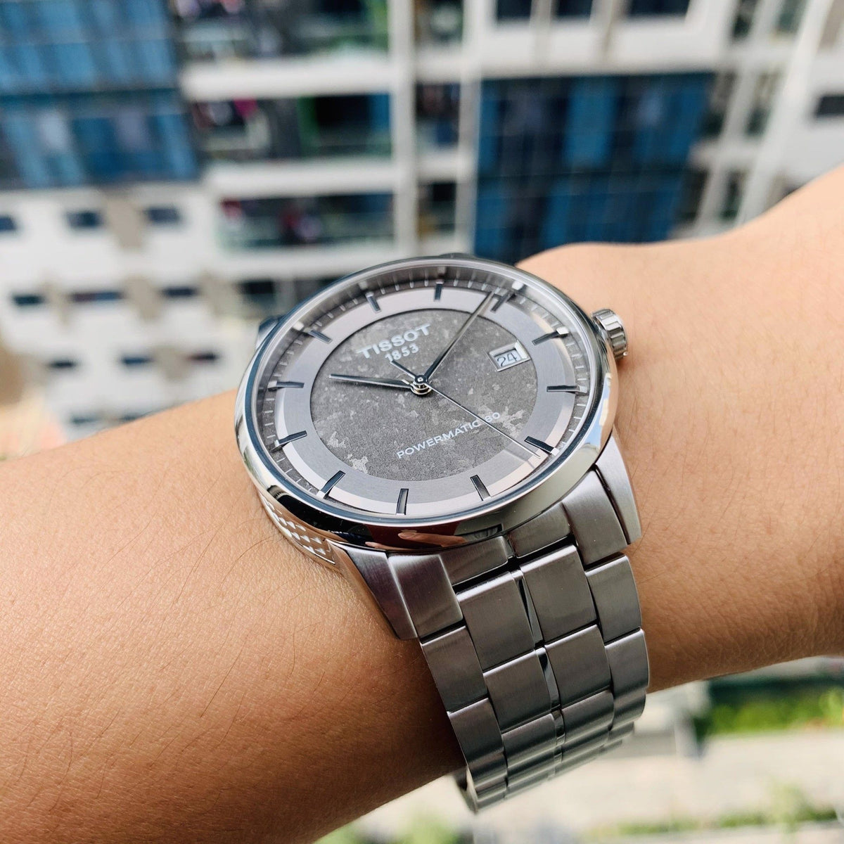  Shop Authentic Tissot Luxury Powermatic 80 Grey Dial Silver Steel Strap Watch for Men - T086.407.11.061.00 - Luxxuri