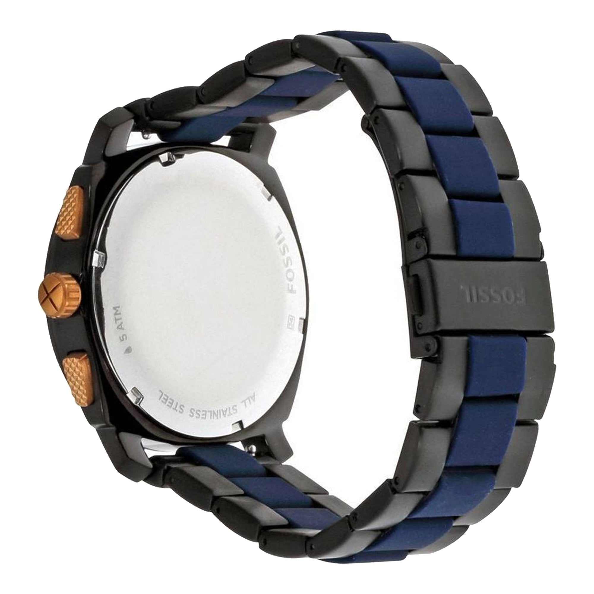  Shop Authentic Fossil Machine Chronograph Black Dial Two Tone Steel Strap Watch for Men - FS5164 - Luxxuri