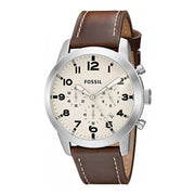  Shop Authentic Fossil Pilot Chronograph White Dial Brown Leather Strap Watch for Men - FS5146 - Luxxuri