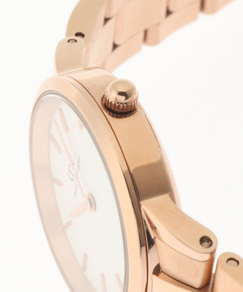  Shop Authentic Daniel Wellington Iconic Link White Dial Rose Gold Steel Strap Watch for Women - DW00100213 - Luxxuri