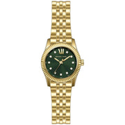  Shop Authentic Michael Kors Lexington Pave Three-Hand Green Dial Gold Steel Strap Watch for Women - MK4842 - Luxxuri