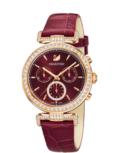  Shop Authentic Swarovski Era Journey Red Dial Red Leather Strap Watch for Women - 5416701 - Luxxuri