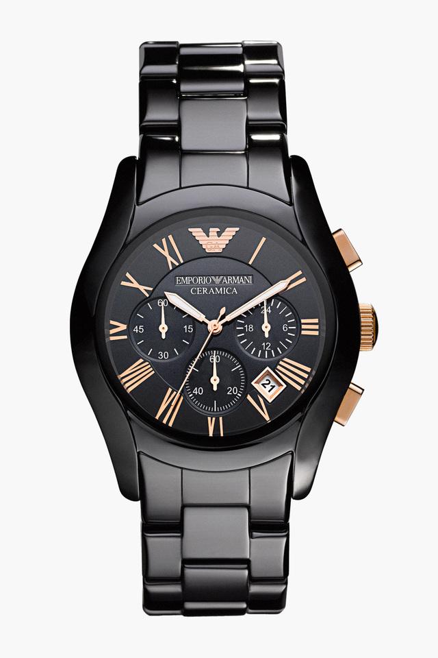  Shop Authentic Emporio Armani Valente Ceramica Chronograph Black Dial Black Steel Strap Watch For Men - AR1410 - Luxxuri