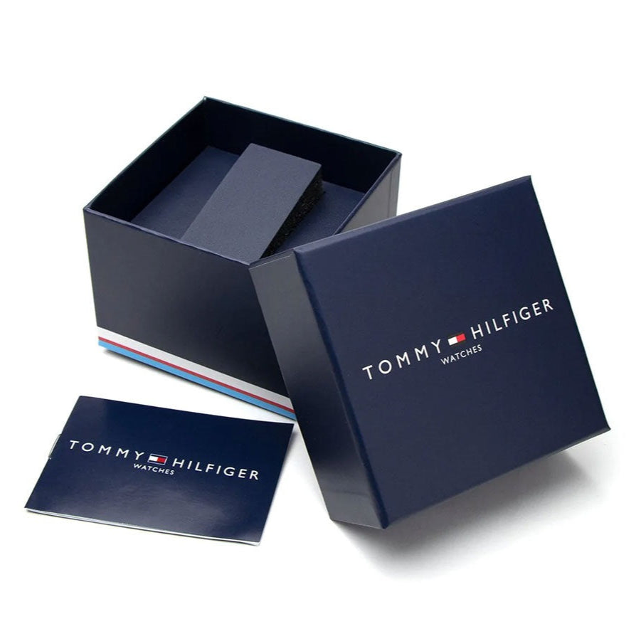  Shop Authentic Tommy Hilfiger Troy Chronograph Black Dial Black Leather Strap Watch For Men - 1792110 - Luxxuri