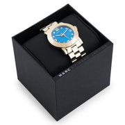  Shop Authentic Marc Jacobs Amy Blue Dial Gold Steel Strap Watch for Women - MBM3303 - Luxxuri