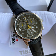  Shop Authentic Tissot T Race PRC 200 Chronograph Quartz Black Dial Black Leather Strap Watch for Men - T17.1.526.52 - Luxxuri
