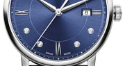  Shop Authentic Maurice Lacroix Eliros Diamonds Blue Dial Silver Steel Strap Watch For Women - EL1094-SS002-450-1 - Luxxuri