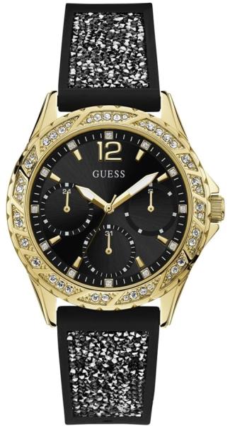  Shop Authentic Guess Swirl Quartz Black Dial Black Silicone Strap Watch for Women - W1096L3 - Luxxuri