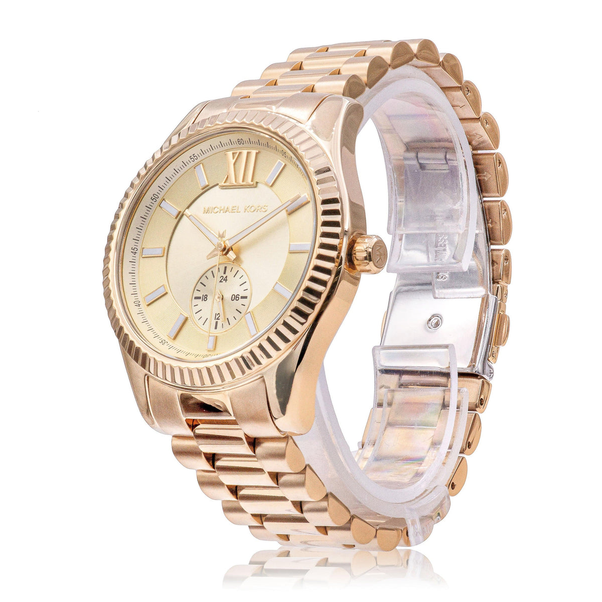  Shop Authentic Michael Kors Lexington Quartz Gold Dial Gold Steel Strap Watch For Men - MK8947 - Luxxuri