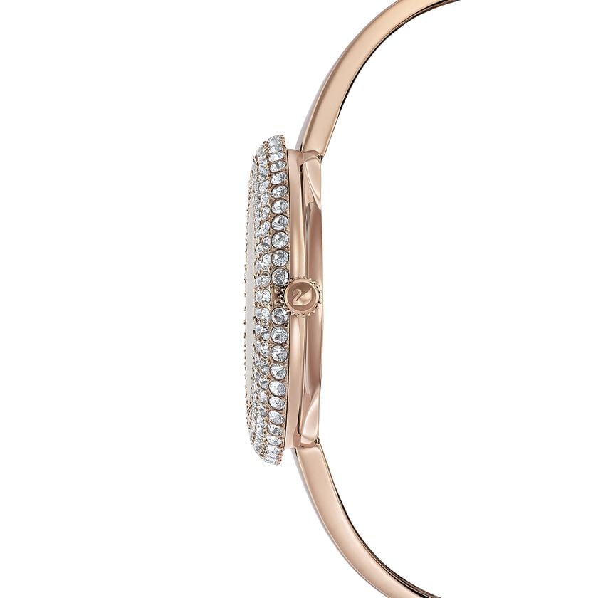  Shop Authentic Swarovski Crystal Rose Silver Dial Rose Gold Steel Strap Watch for Women - 5484073 - Luxxuri