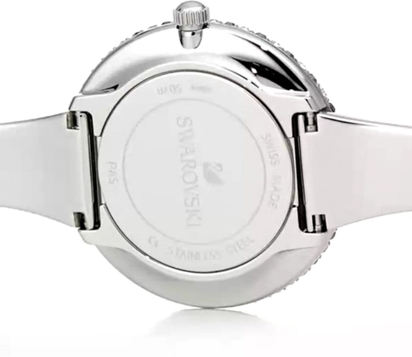  Shop Authentic Swarovski Crystal Rose Black Dial Silver Steel Strap Watch for Women - 5484076 - Luxxuri