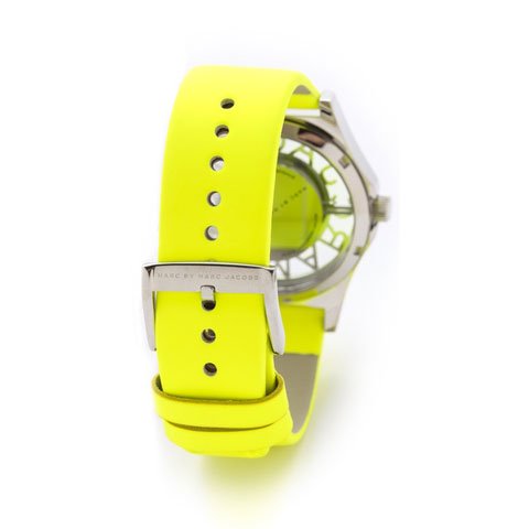  Shop Authentic Marc Jacobs Henry Skeleton Neon Yellow Dial Yellow Leather Strap Watch for Women - MBM1242 - Luxxuri