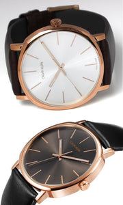  Shop Authentic Calvin Klein Posh Black Dial Black Leather Strap Watch for Men - K8Q316C3 - Luxxuri