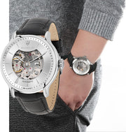 Shop Authentic Maserati Epoca Automatic Skeleton Mechanical Silver Dial Watch For Men - R8821118003 - Luxxuri