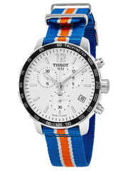  Shop Authentic Tissot Quickster Chronograph NBA New York Kicks White Dial Multicolored Nato Strap Watch For Men - T095.417.17.037.06 - Luxxuri