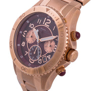  Shop Authentic Marc Jacobs Rock Chronograph Mother of Pearl Red Dial Rose Gold Steel Strap Unisex Watch - MBM3251 - Luxxuri