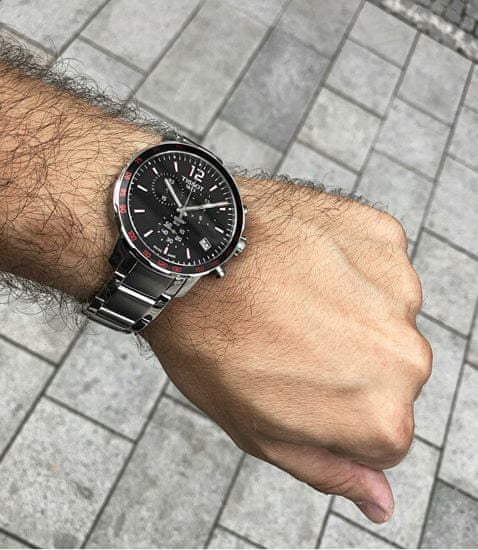  Shop Authentic Tissot Quickster Chronograph Quartz Watch For Men - T095.417.11.057.00 - Luxxuri