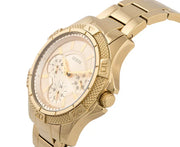  Shop Authentic Guess Mini Phantom Diamonds Gold Dial Gold Steel Strap Watch for Women - W0235L5 - Luxxuri
