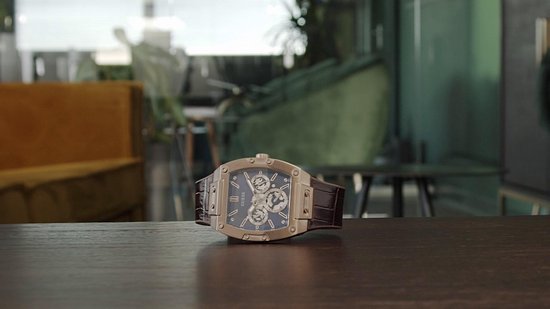  Shop Authentic Guess Phoenix Multifunction Blue Dial Brown Leather Strap Watch for Men - GW0202G2 - Luxxuri