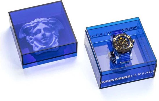  Shop Authentic Versace Icon Active Chronograph Black Dial Blue Rubber Strap Watch For Men  VEZ700521 - Luxxuri