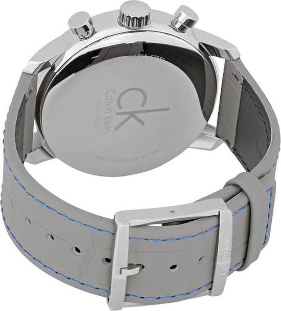  Shop Authentic Calvin Klein City Chronograph White Dial White Leather Strap Watch for Men - K2G271Q4 - Luxxuri
