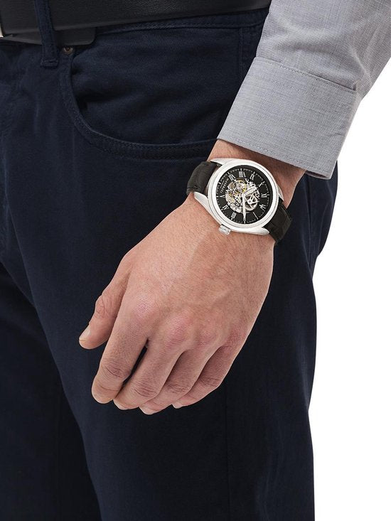  Shop Authentic Maserati Traguardo Automatic Black Dial Black Leather Strap Watch For Men - R8871612001 - Luxxuri