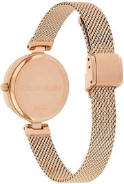  Shop Authentic Calvin Klein Authentic Silver Dial Rose Gold Mesh Bracelet Watch for Women - K8G23626 - Luxxuri