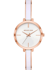  Shop Authentic Michael Kors Jaryn Analog White Dial Two Tone Steel Strap Watch For Women - MK4342 - Luxxuri