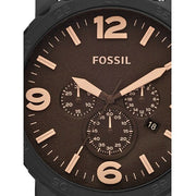  Shop Authentic Fossil Nate Chrongraph Ion Plated Black Dial Black Steel Strap Watch for Men - JR1356 - Luxxuri