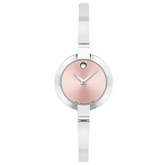  Shop Authentic Movado Bela Museum Pink Dial Silver Steel Strap Watch For Women - 0606596 - Luxxuri