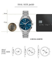  Shop Authentic Emporio Armani Claudio Chronograph Blue Dial Silver Steel Strap Watch For Men - AR11541 - Luxxuri