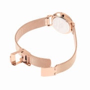  Shop Authentic Daniel Wellington Petite Melrose Pink Dial Rose Gold Mesh Strap Watch For Women - DW00100368 - Luxxuri