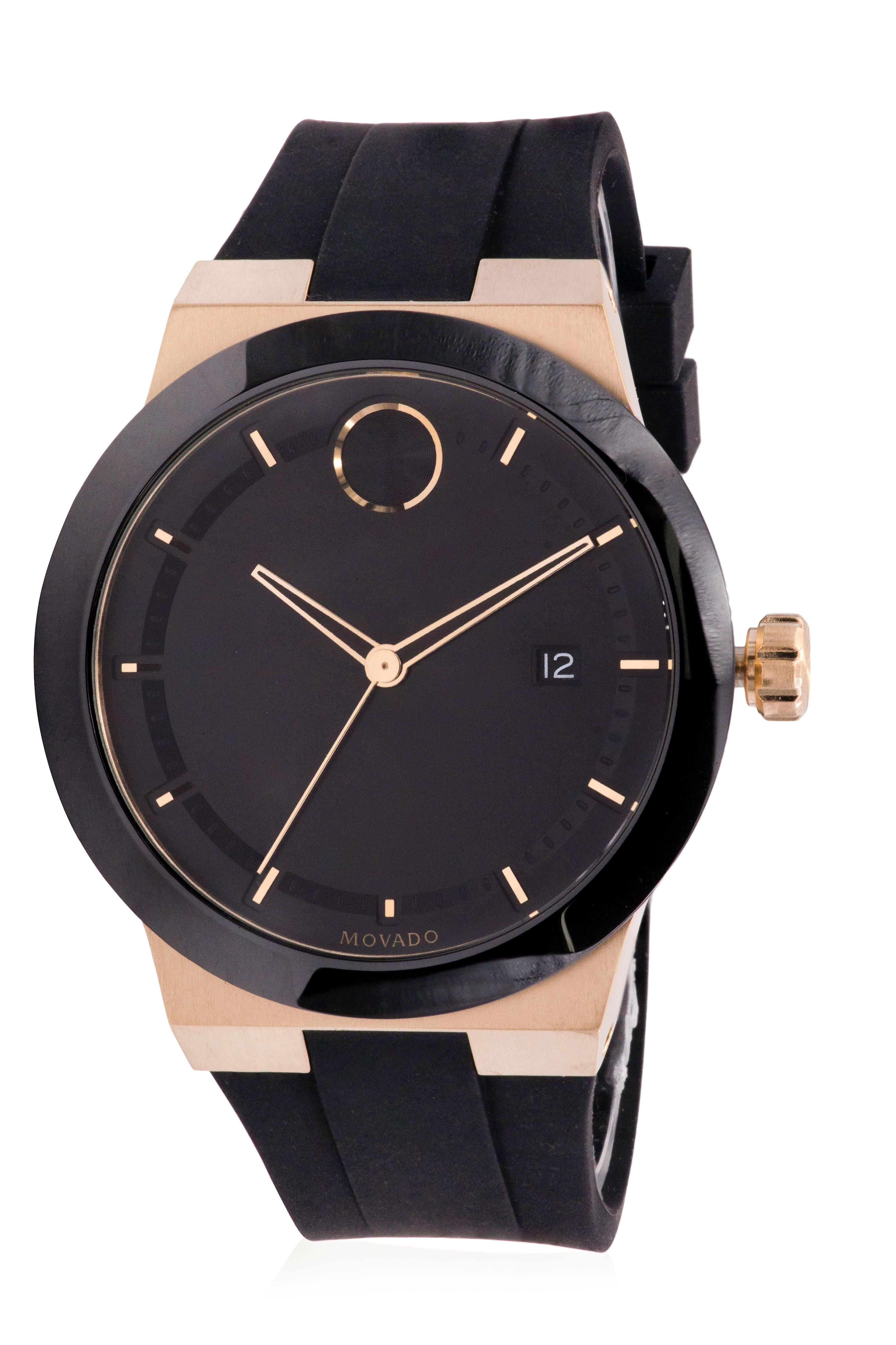  Shop Authentic Movado Bold Black Dial Black Rubber Strap Watch for Men - 3600623 - Luxxuri